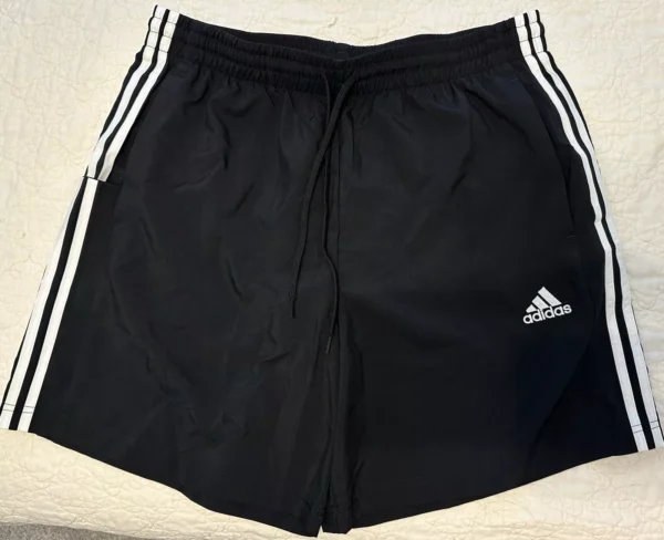 Adidas Men’s XL Chelsea 3 Stripe Black Shorts Inner Lining