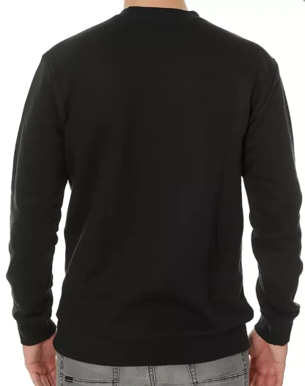 Adidas Sweatshirt Mens Size XS Black Crew Neck Knit Jumper Embroidered Logo